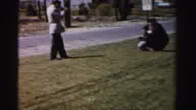Albany New York (1955): Dad Filming And Capturing Sons First Vacation Picture
