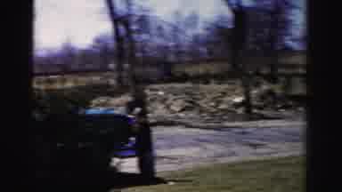 Albany New York (1955): Very Excited Couple Walking Around The House Facing A Very