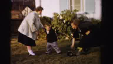 Albany New York (1955): Two Energetic Middle Aged Women Play Take Away Game With