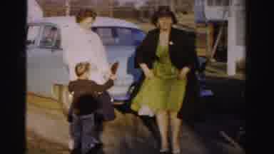 Albany New York (1955): Woman Shows Off Her Outfit And Hat For The Camera While