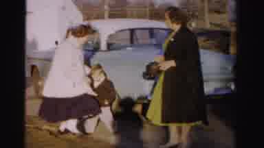 Albany New York (1955): This Toddler Wanted No Part Of Looking At The Spring