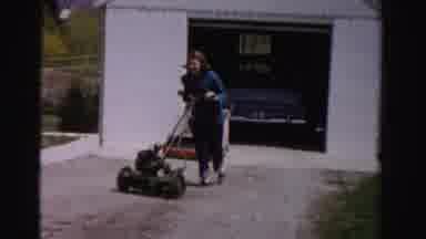 Albany New York (1955): Women With Grass Cutting Machine