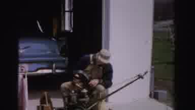 Albany New York (1955): The Man Who Is Ready To Moan The Lawn Like The Lady Is