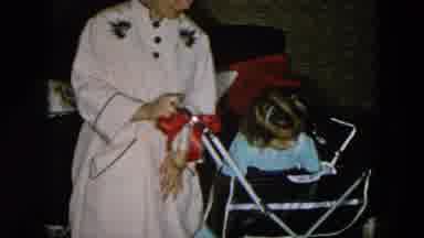 Hicksville New York (1956): Little Girl Receives Baby Doll Carriage For Gift