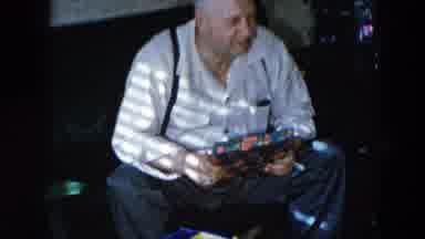 Hicksville New York (1956): Footage Of A Older Gentleman And His Family Exchanging