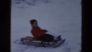 Hicksville New York (1956): The Child Is Playing On The Ice And Then Emerging From