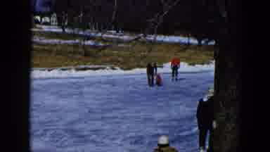 Hicksville New York (1956): Man Learning His Son To Skate