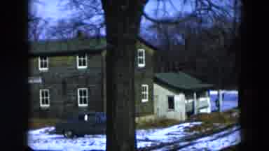 Hicksville New York (1956): A House And Its Yard With Some Snow And Some Melted