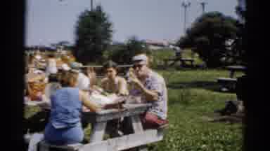 Catskill New York (1957): One Family Eating A Dishes And Sharing The Dishes In The