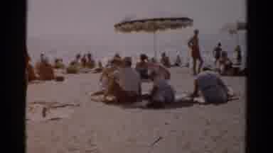 Catskill New York (1957): A Old Video Clip Of The Beach With People Bathing In The