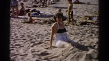 Catskill New York (1957): Vintage Beach Day Video With Cute Couple Enjoying Beach