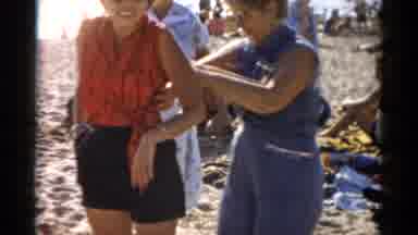 Catskill New York (1957): The Ladies Are Playing In The Sea Shore They Playing In