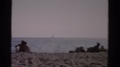 Catskill New York (1957): Beach Some People Are Sitting