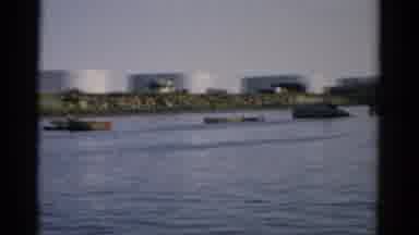 Catskill New York (1957): Boats On A Waterway Next To Large Storage Tanks
