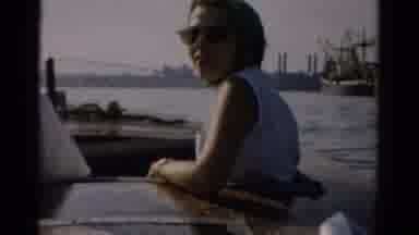 Catskill New York (1957): A Couple Going For A Ride In A Small Boat In A Harbor