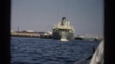 Catskill New York (1957): The Boat Was Riding Through The Sea And One Ship Are
