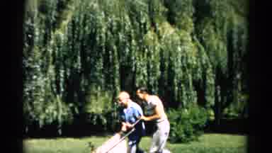 Catskill New York (1957): They Cut The Grass With The Use Of Machine In Their