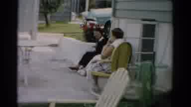 Catskill New York (1957): Two Women Are Sitting In Front Of The Houseone Man