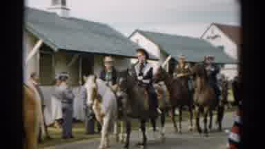 Catskill New York (1957): Men Riding Horses During A Festival There Are Men On A