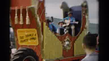 Catskill New York (1957): Civic Parade With Floats With Very Happy And Lively