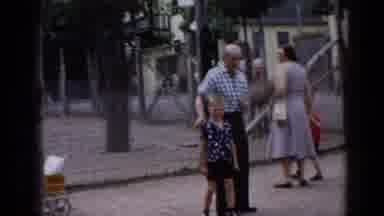 Catskill New York (1957): A Happy Grandfather And His Grandson Walk Together In