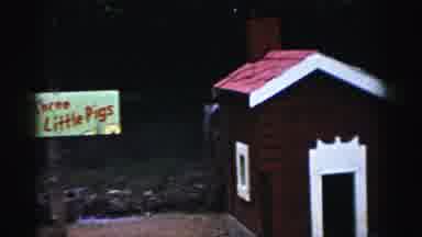 Catskill New York (1957): Pigs Frollicking Outside In What Seems To Be A Pig Play