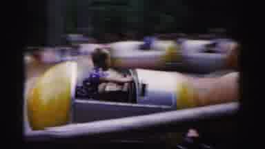 Catskill New York (1957): Amusement Park Ride Kids Laughter