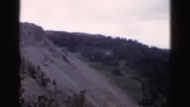Yellowstone Wyoming USA (1958): The Mountains And The Trees And Plants Around The