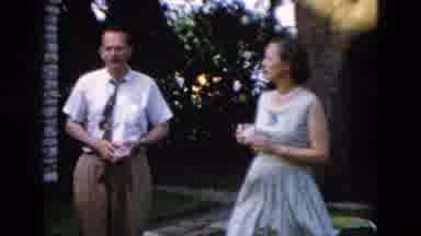 Yellowstone Wyoming USA (1958): Meeting Of Several Couples On A Beautiful And