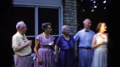 Yellowstone Wyoming USA (1958): Senior Citizens Hanging Out In The Backyard Having