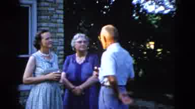 Yellowstone Wyoming USA (1958): Three Persons Are In The Ground And Talking