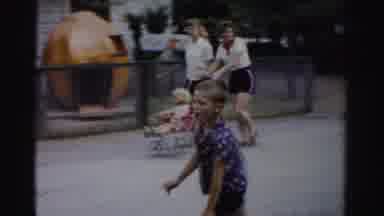 Catskill New York (1957): Little Boy At The Zoo Rushes Over To See The Animals At