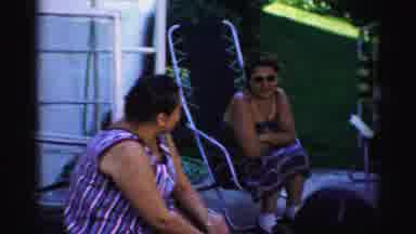 Catskill New York (1957): Neighbors Gathered In A Backyard Enjoying A Sunny Day