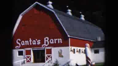 Hicksville New York (1957): Red And White Santa's Barn Building With White Ramp On