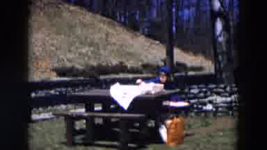 Hicksville New York (1957): Stopping In A Rest Area To Have A Picnic With The