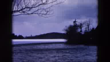 Hicksville New York (1957): A Body Of Water Followed By A Shot Of Snow Falling