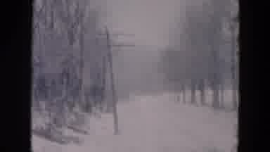 Hicksville New York (1957): Camera Captures Snow Scene On The Road At The Bottom
