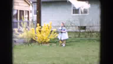 Hicksville New York (1957): An Older Man Slowly Walks Past Then A Girl Walks