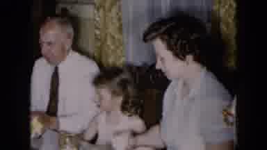 Hicksville New York-1957: Grandmas And Grandpas Sit And Eat With Their