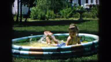 Hicksville New York (1957): A Little Girl Playing In The Tub Of The Watershed