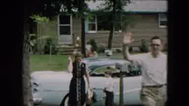 Hicksville New York (1957): Couple Arrives With Son To Visit Friends' House On A