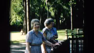 Hicksville New York (1957): Older Women Laughing Talking And Walking Around The