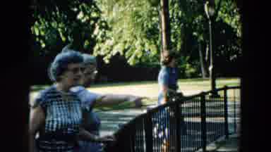 Hicksville New York (1957): A Small Group Of People At The Zoo Watching Alligators