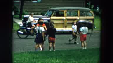 Hicksville New York (1957): A Small Boys And Girls Were Jumping And Playing In The