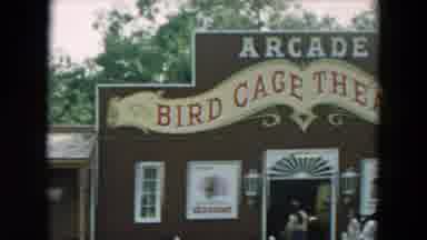 Hicksville New York (1957): Outside View Of An Arcade Called The Bird Cage Theater