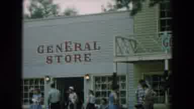 Hicksville New York (1957): White General Store Building Stands Next To Green