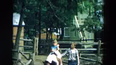 Hicksville New York (1957): Horse Carriage Comes And A Child Rides On A Different