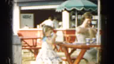 Hicksville New York (1957): Mother And Daughter Sitting And Eating In The Hotel