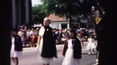 Normal Illinois USA (1957): Girls In Dresses Marching In A Parade