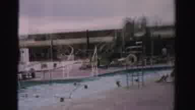 Las Vegas Nevada (1957): View Of People Playing In Swimming Pool On A Bright Sunny